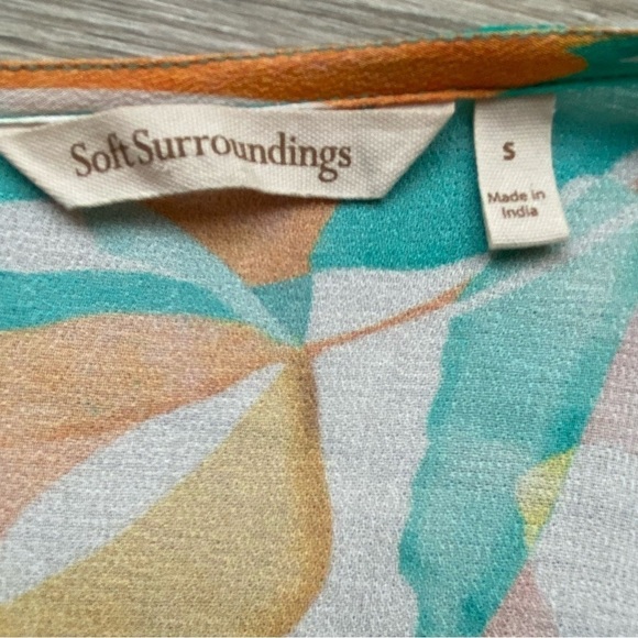 Soft Surroundings Multi-Color Beaded Floral Aberdeen Topper Kimono Women Small - Picture 11 of 13